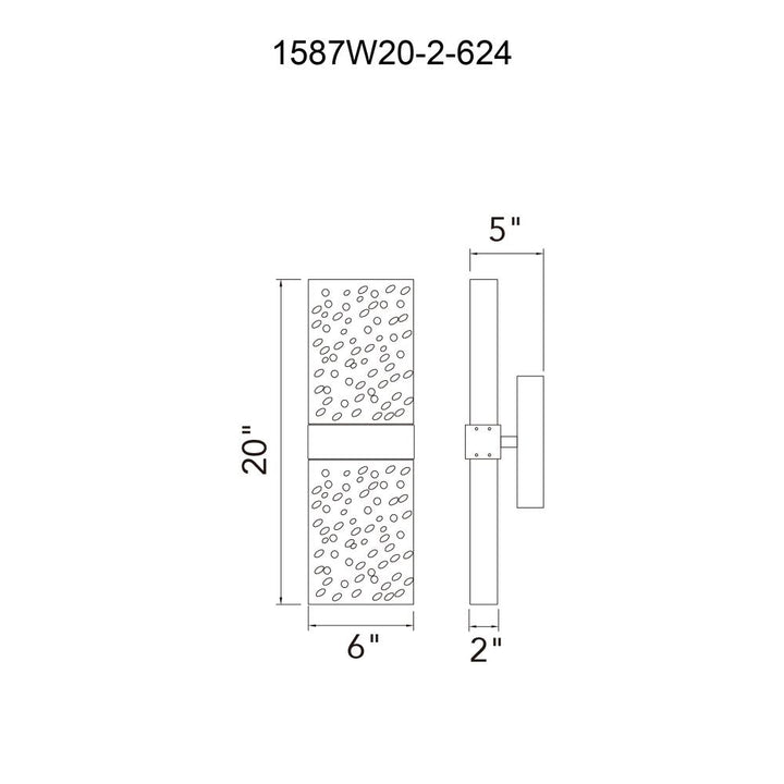 Lava Integrated LED Brass Wall Light