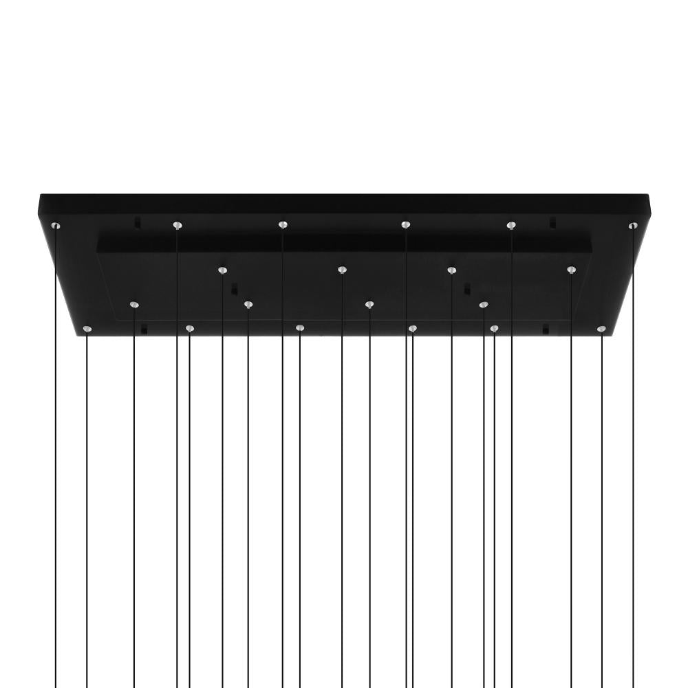 Stagger Integrated LED Black Chandelier