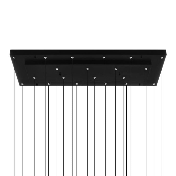 Stagger Integrated LED Black Chandelier