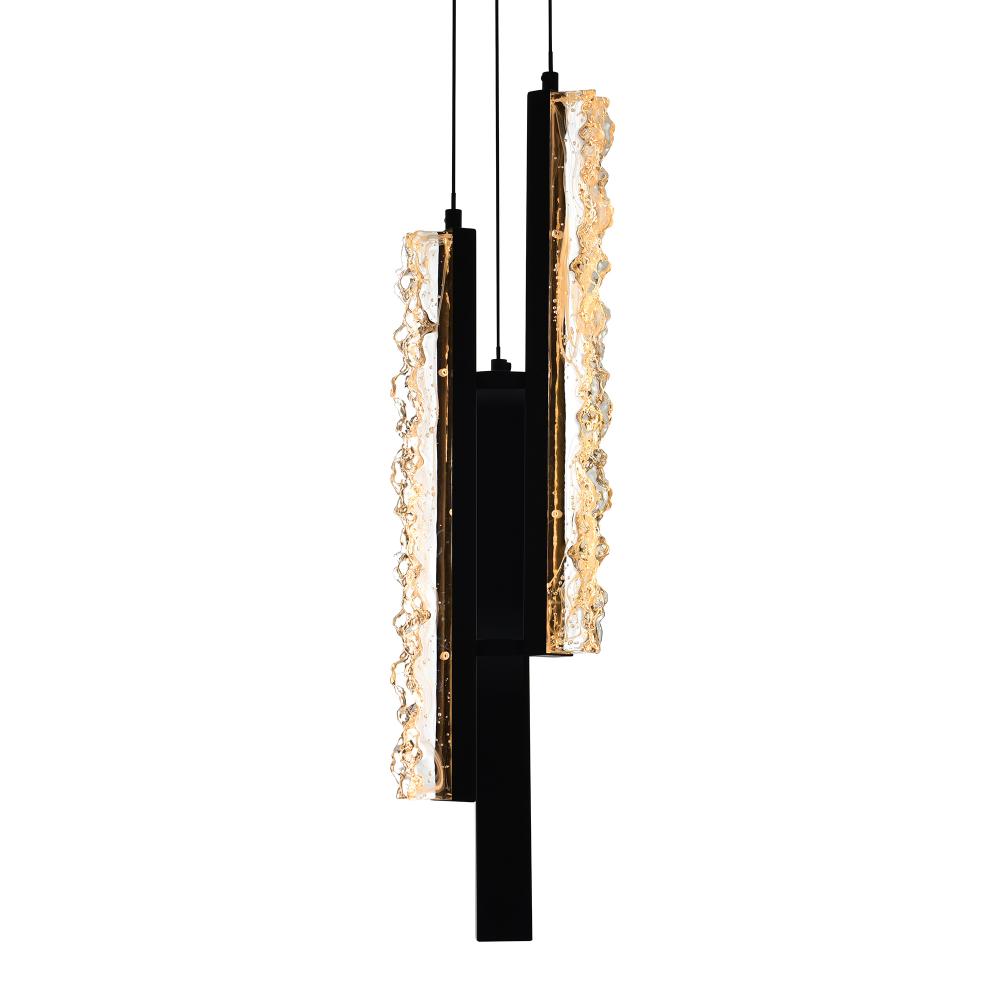 Stagger Integrated LED Black Mini Pendant