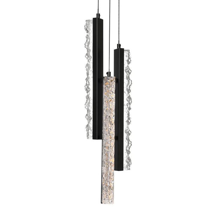 Stagger Integrated LED Black Mini Pendant