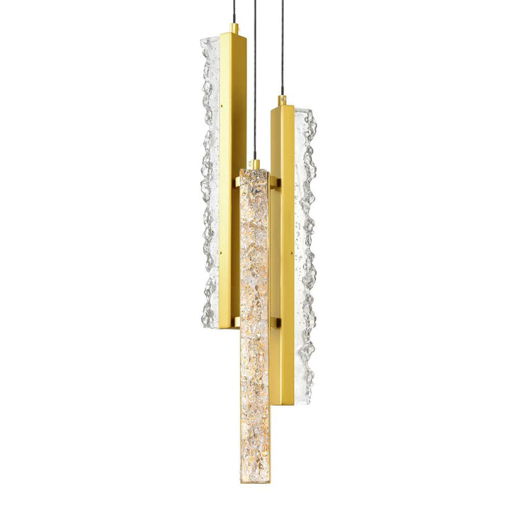 Stagger Integrated LED Brass Mini Pendant