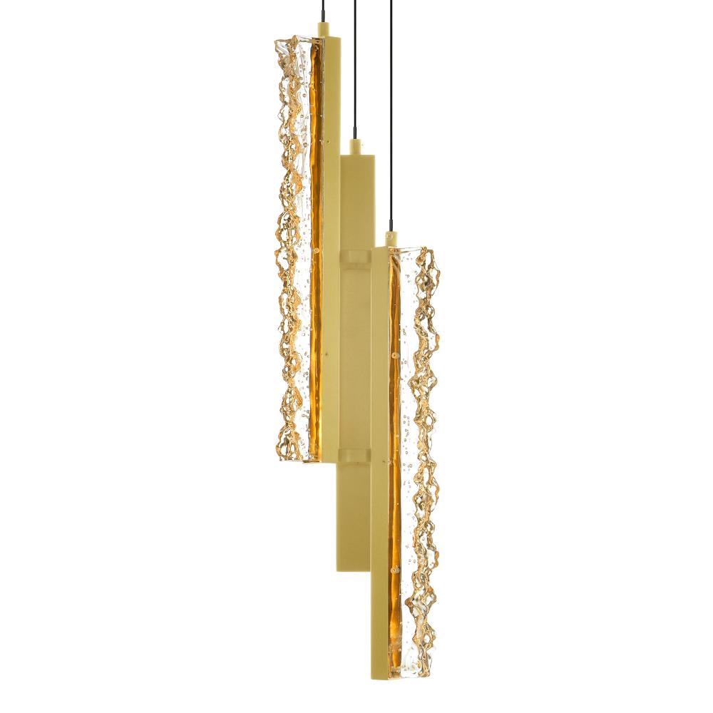 Stagger Integrated LED Brass Mini Pendant