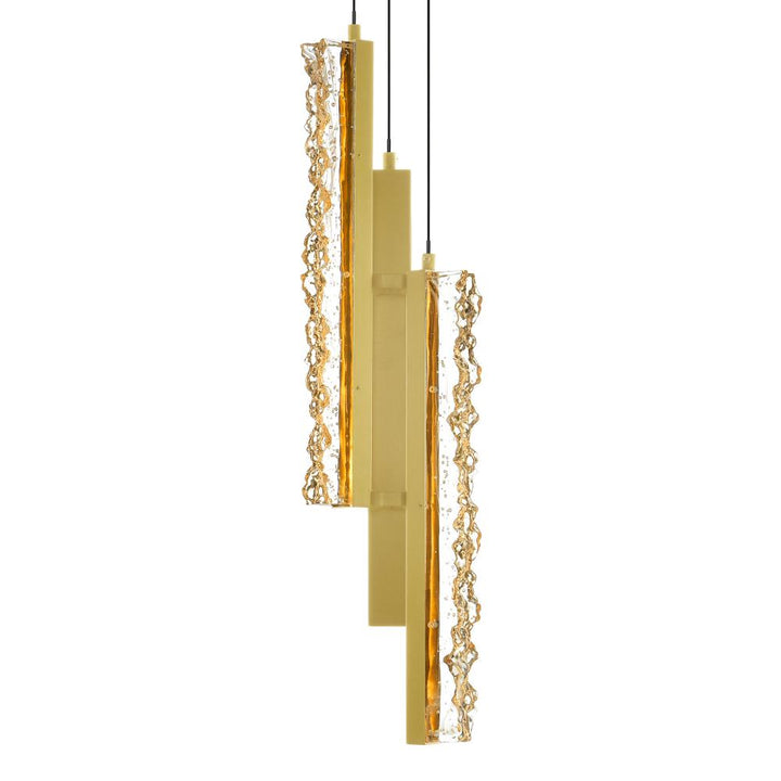 Stagger Integrated LED Brass Mini Pendant