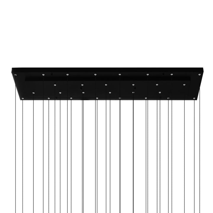 Stagger Integrated LED Black Chandelier