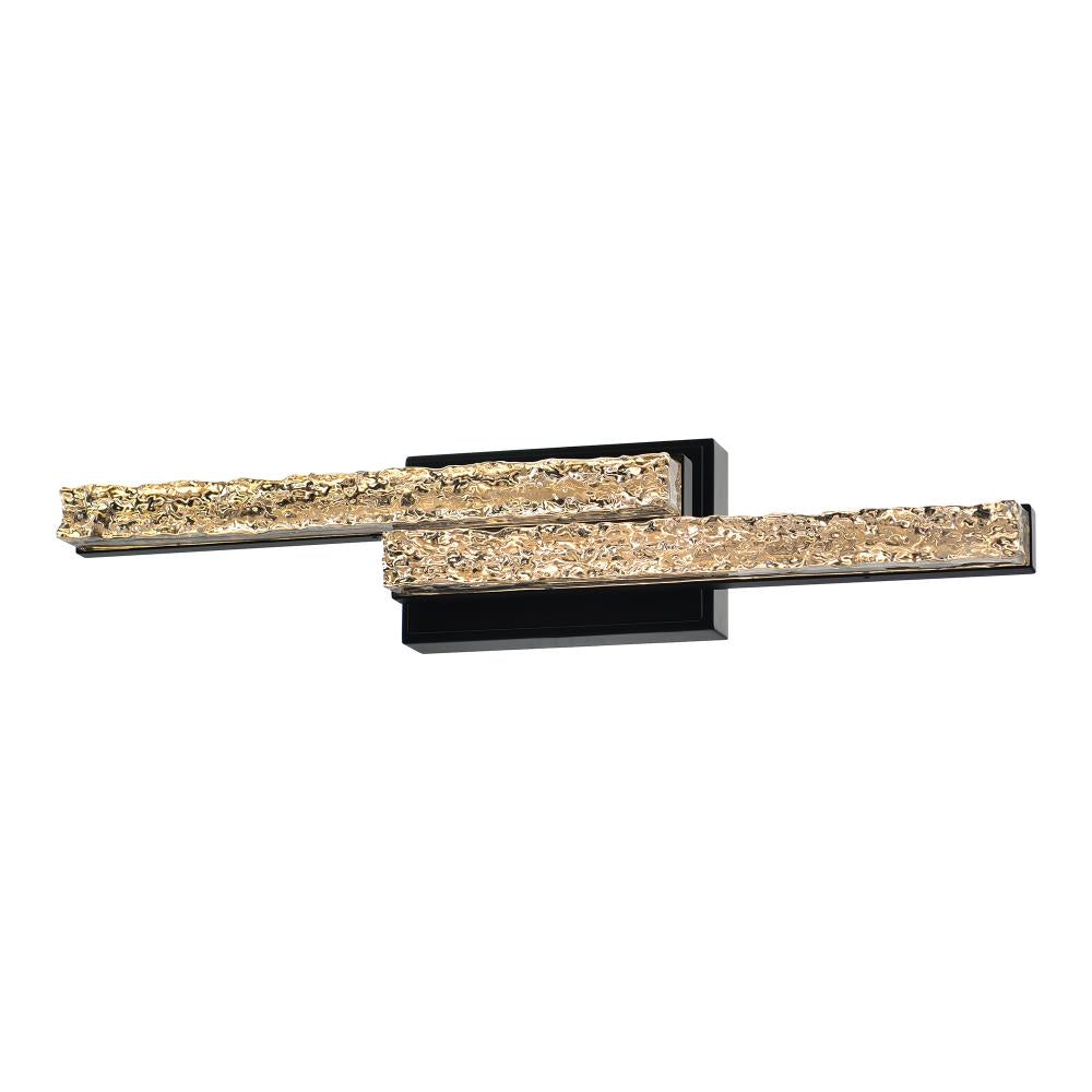 Stagger Integrated LED Black Vanity Light