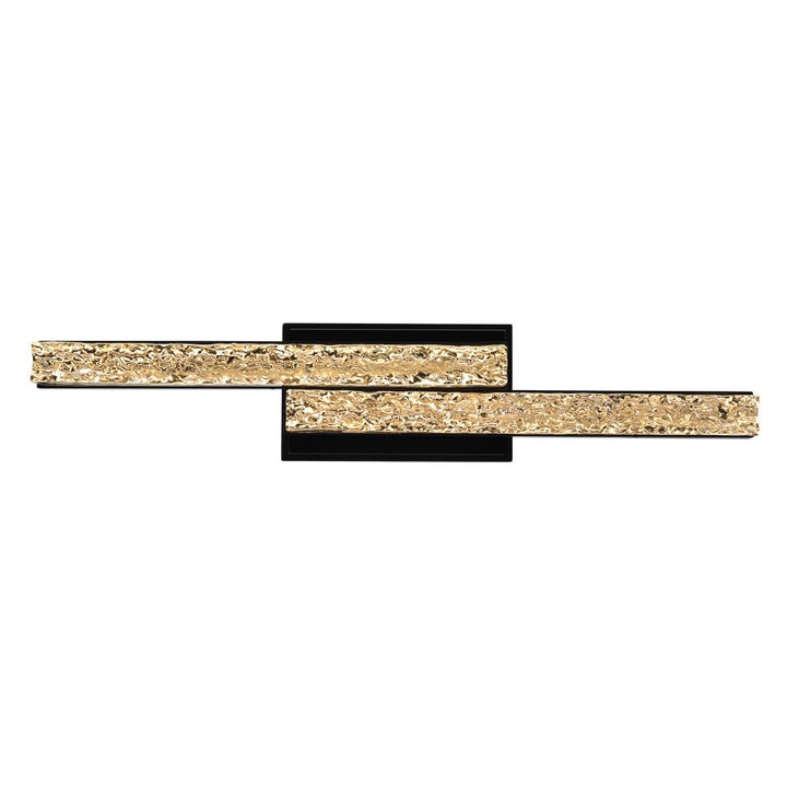 Stagger Integrated LED Black Vanity Light