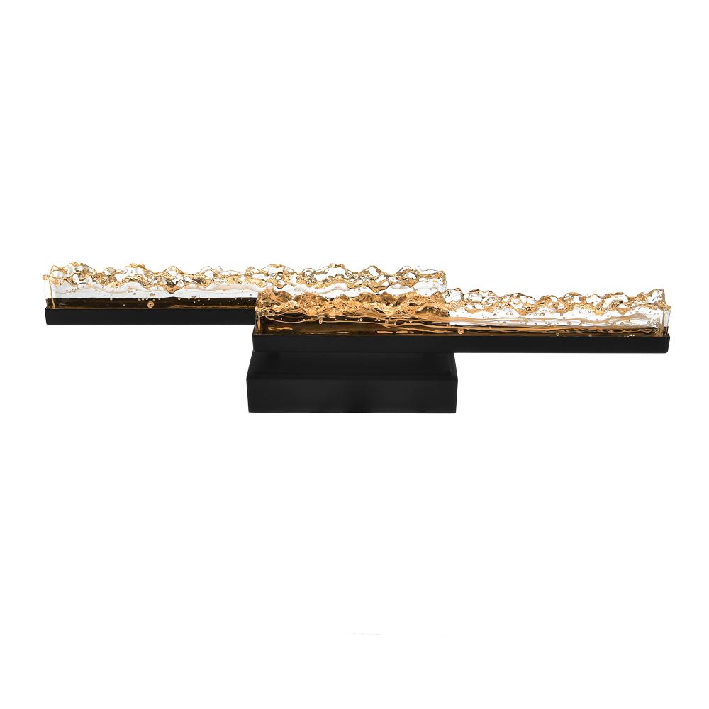 Stagger Integrated LED Black Vanity Light