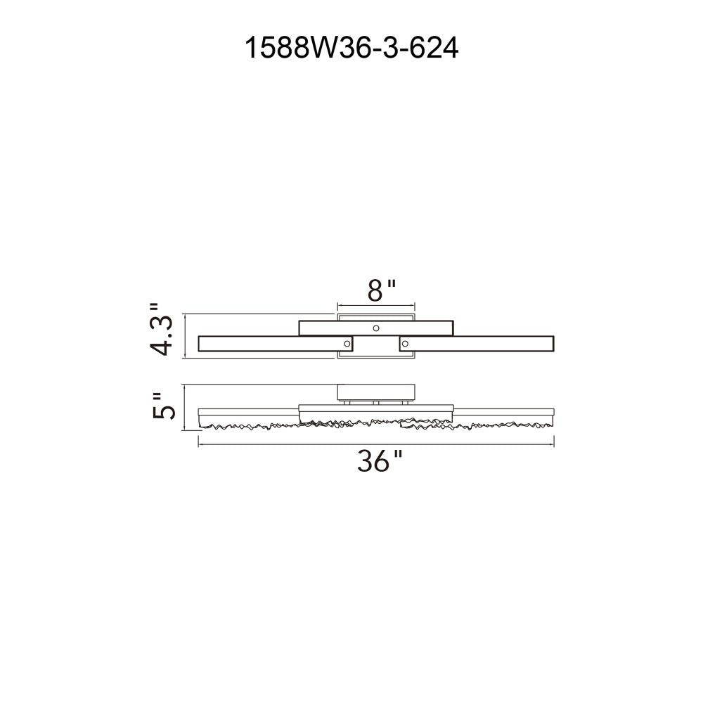 Stagger Integrated LED Brass Vanity Light