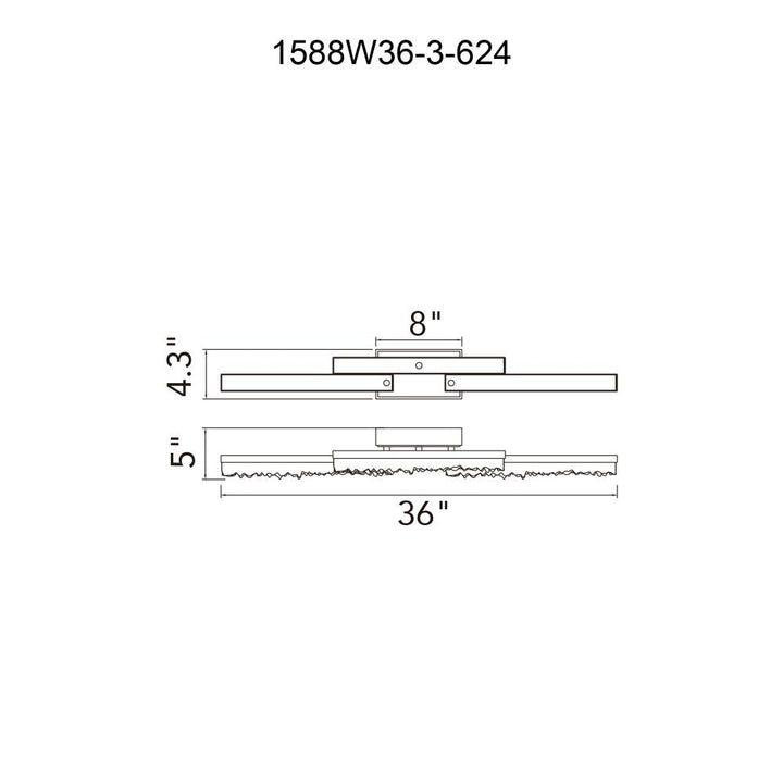 Stagger Integrated LED Brass Vanity Light