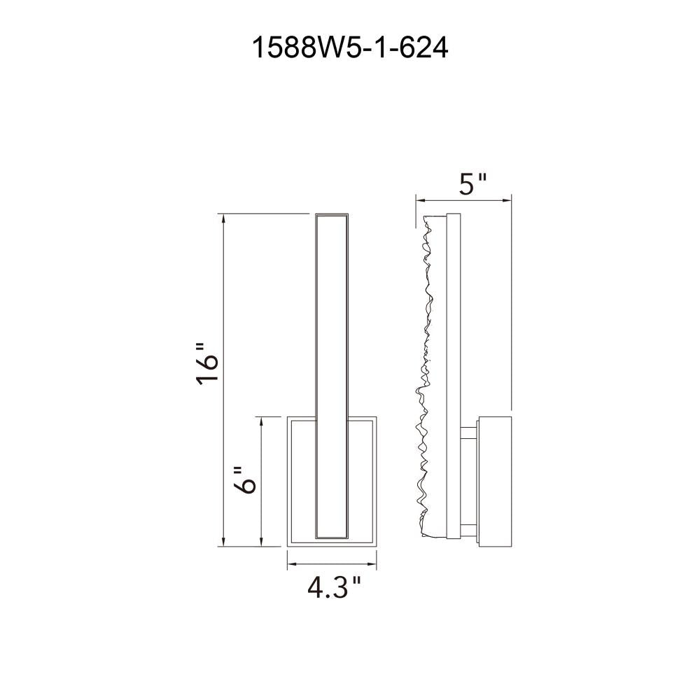 Stagger Integrated LED Brass Wall Light