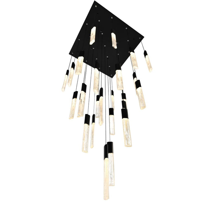 Greta Integrated LED Black Chandelier