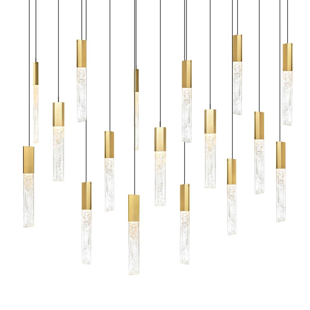 Greta Integrated LED Brass Chandelier