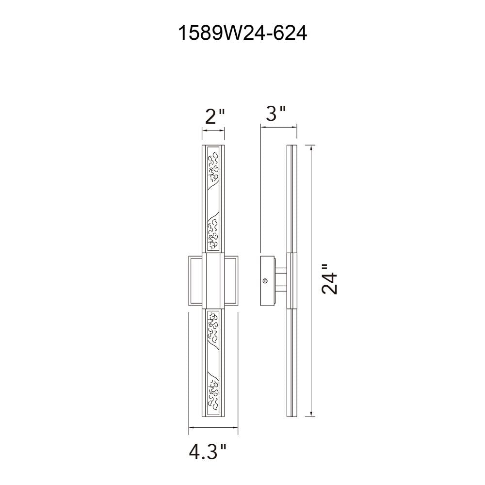 Greta Integrated LED Brass Vanity Light