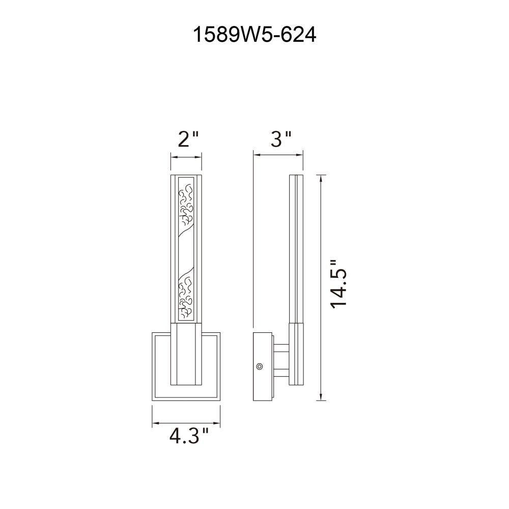 Greta Integrated LED Brass Wall Light