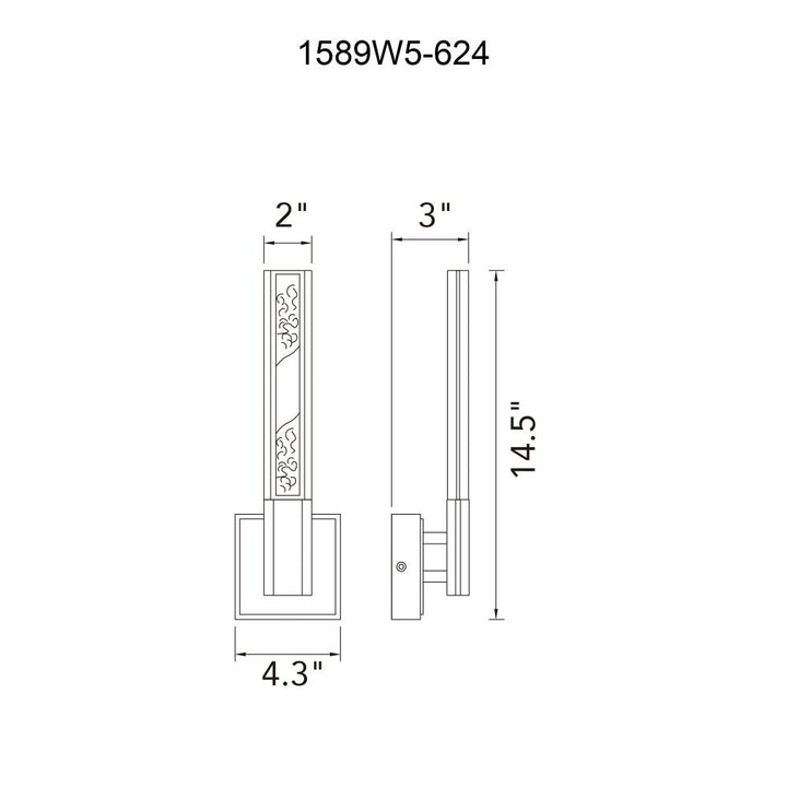 Greta Integrated LED Brass Wall Light