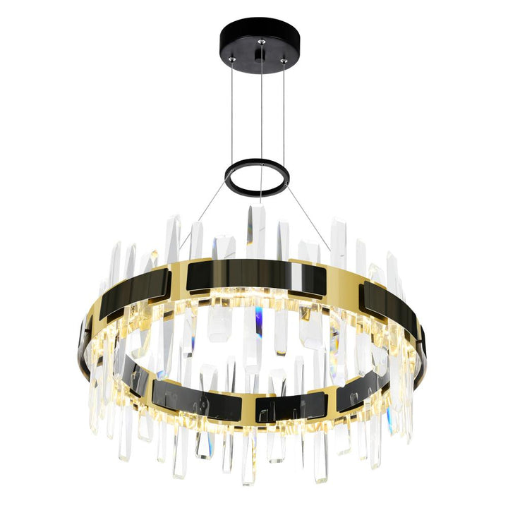 Aya LED Integrated Pearl Black Chandelier