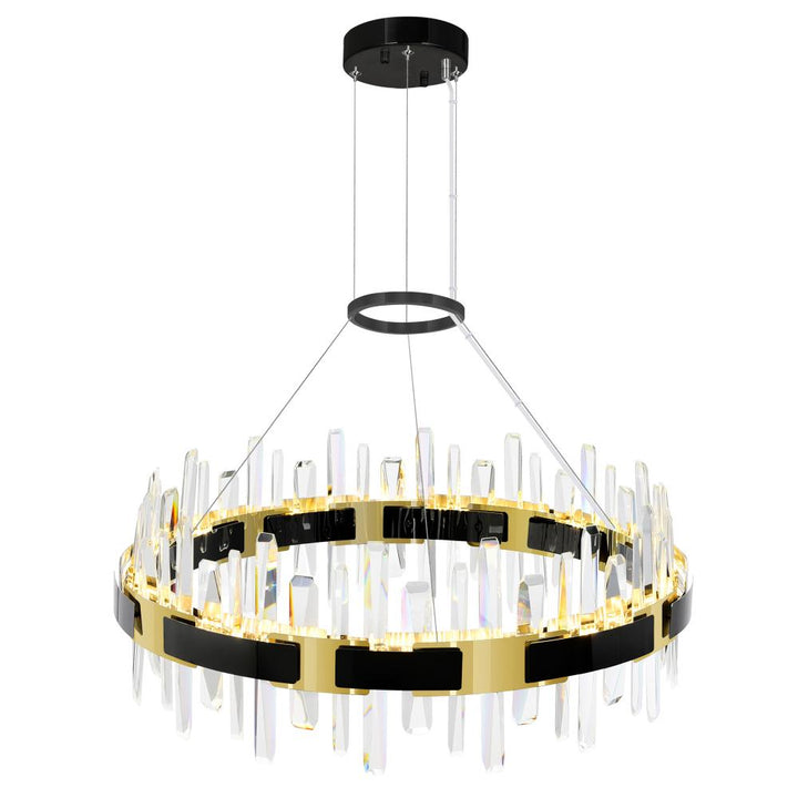 Aya LED Integrated Pearl Black Chandelier