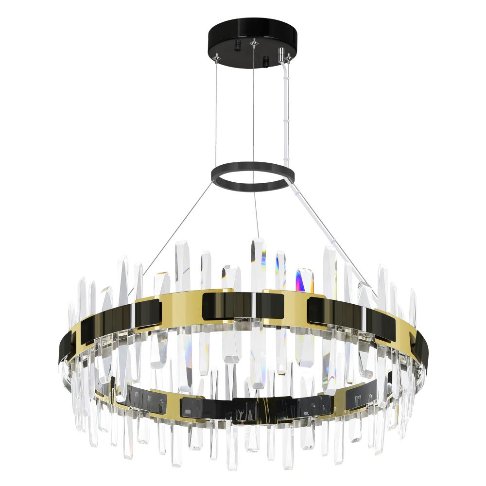 Aya LED Integrated Pearl Black Chandelier