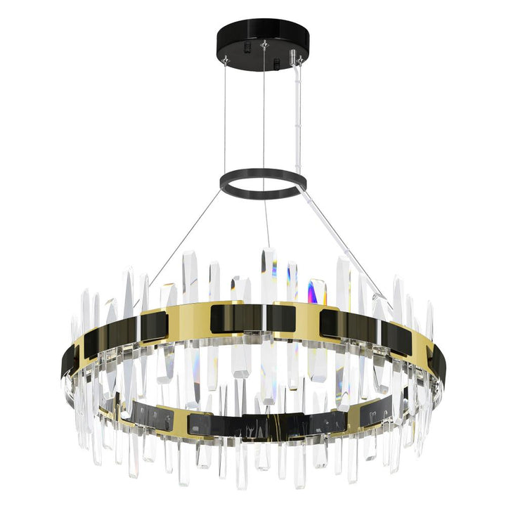 Aya LED Integrated Pearl Black Chandelier