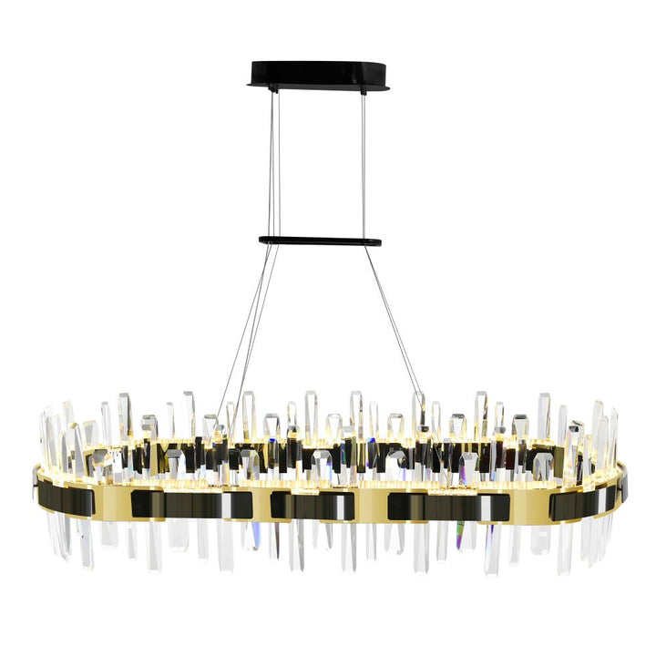 Aya LED Integrated Pearl Black Chandelier