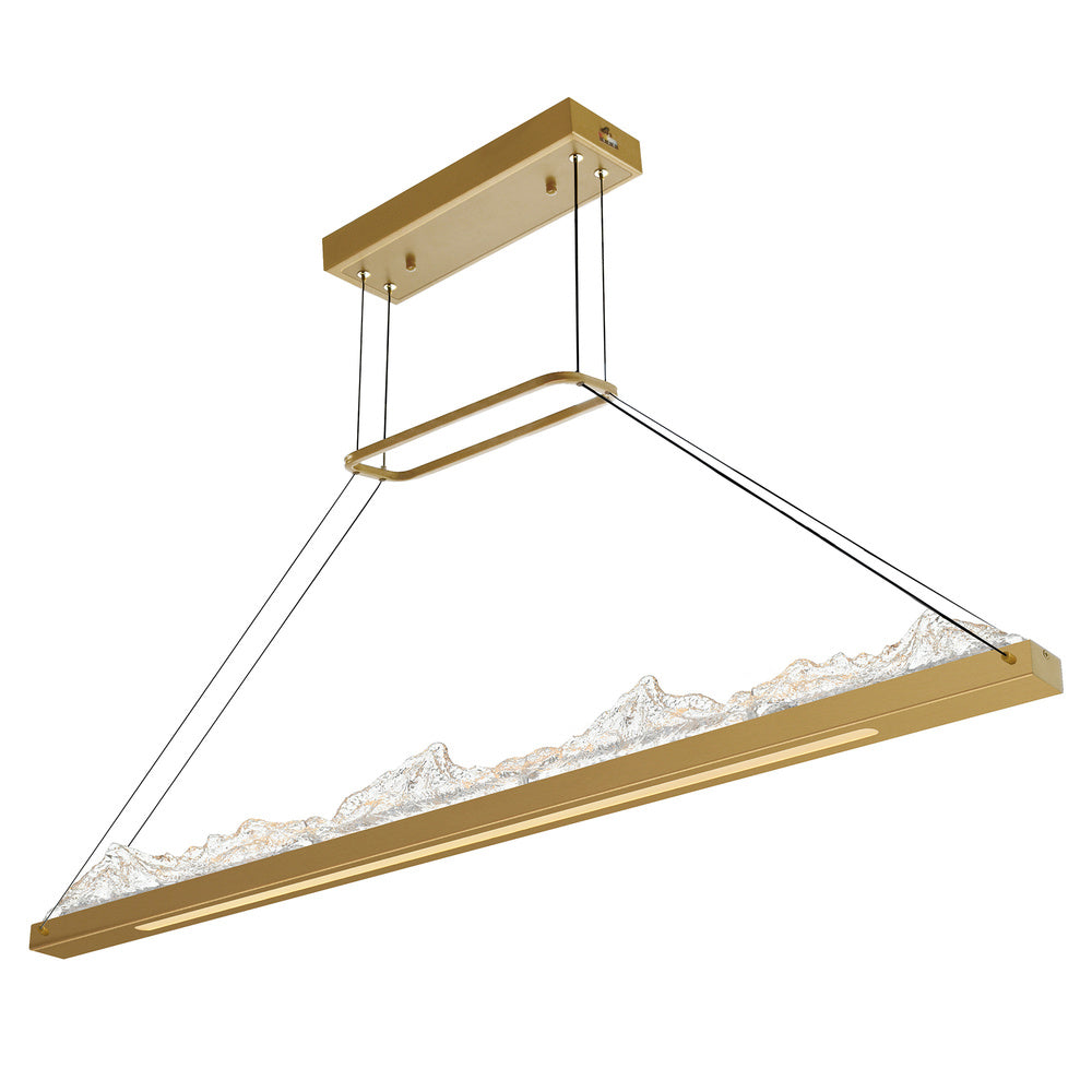 Himalayas Integrated LED Brass Island/Pool Table Light