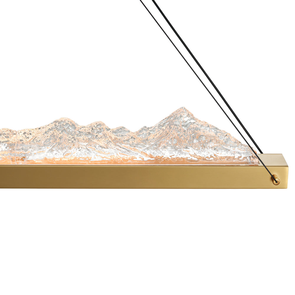 Himalayas Integrated LED Brass Island/Pool Table Light