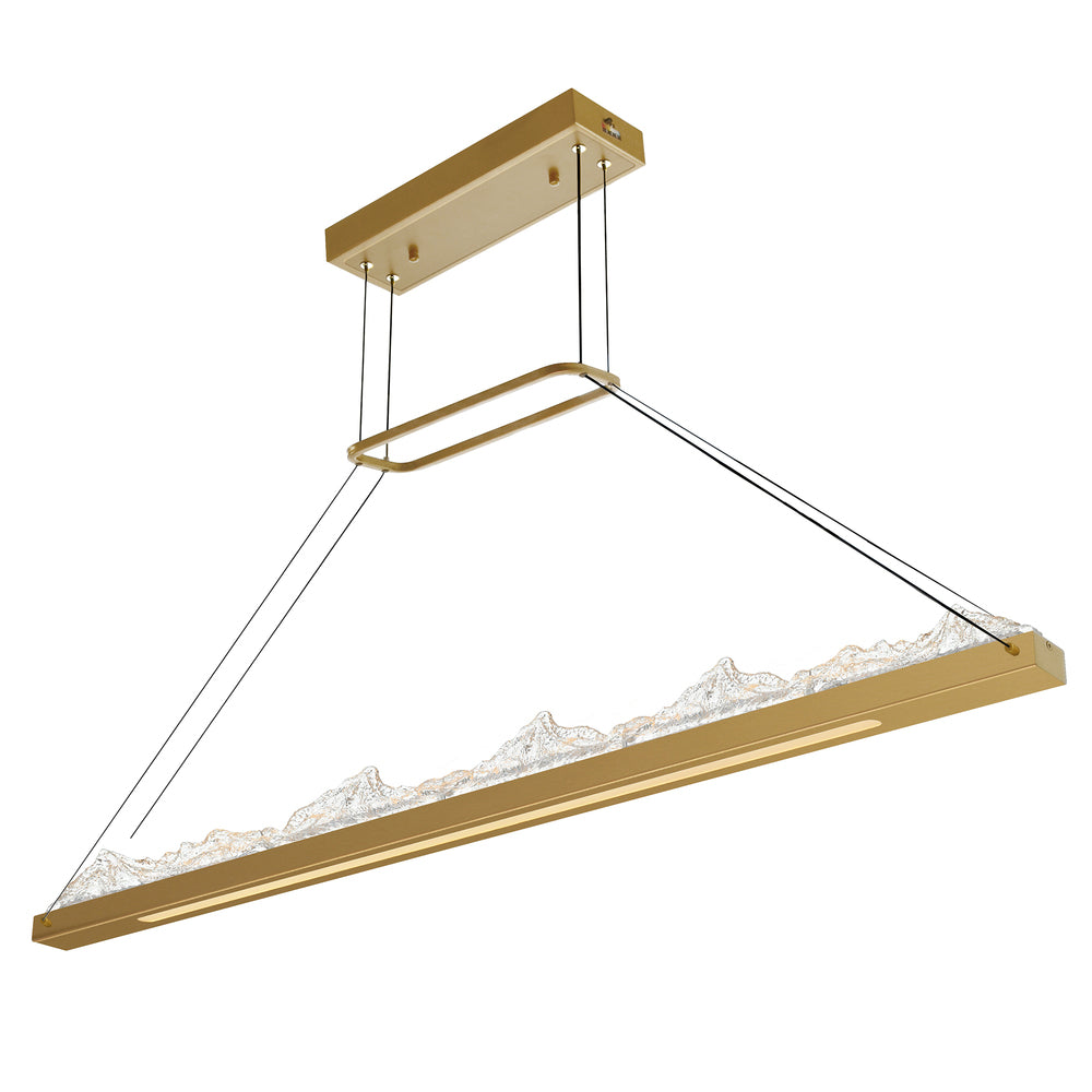 Himalayas Integrated LED Brass Island/Pool Table Light
