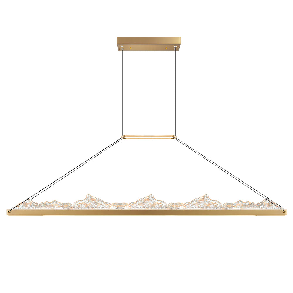 Himalayas Integrated LED Brass Island/Pool Table Light