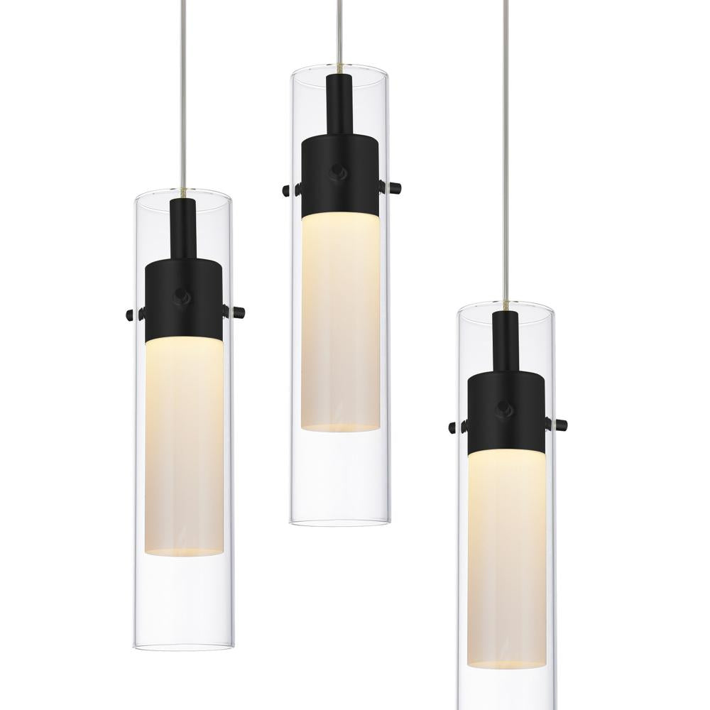 Olinda LED Integrated Black Chandelier