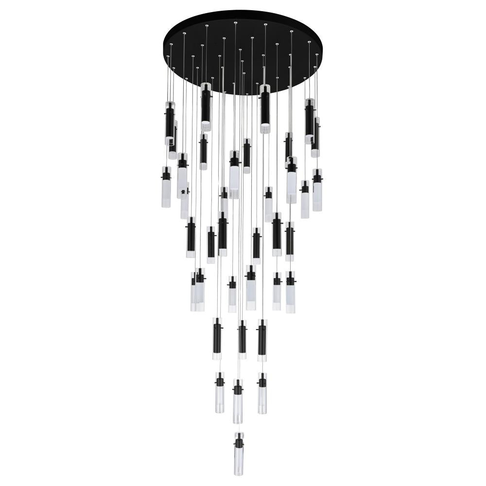 Olinda LED Integrated Black Chandelier
