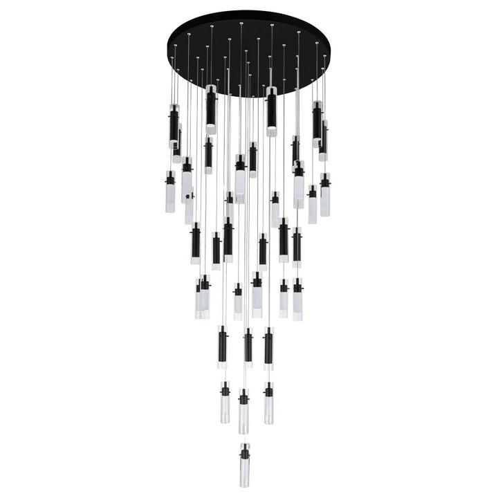 Olinda LED Integrated Black Chandelier