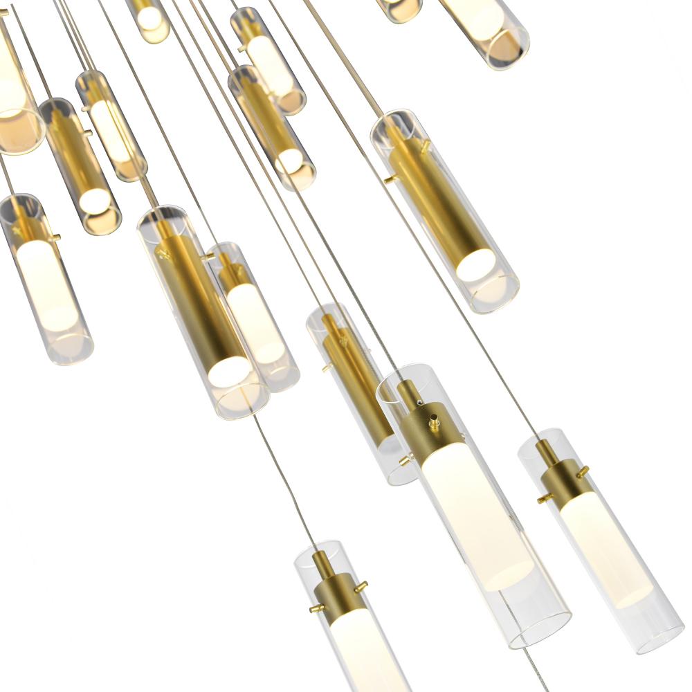 Olinda LED Integrated Satin Gold Chandelier