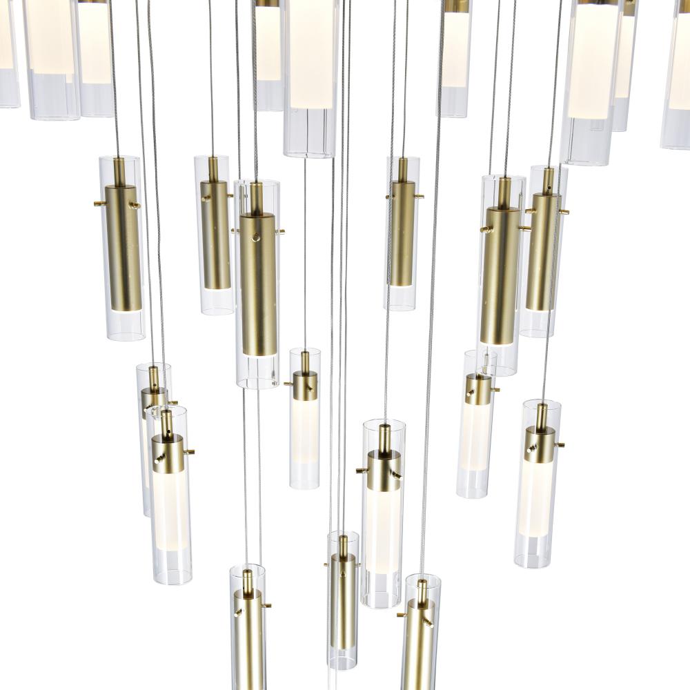 Olinda LED Integrated Satin Gold Chandelier