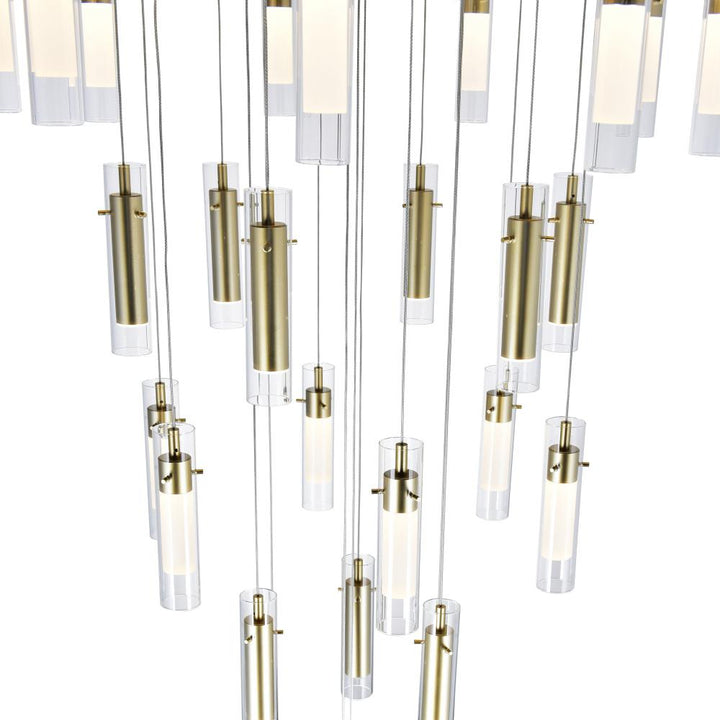 Olinda LED Integrated Satin Gold Chandelier