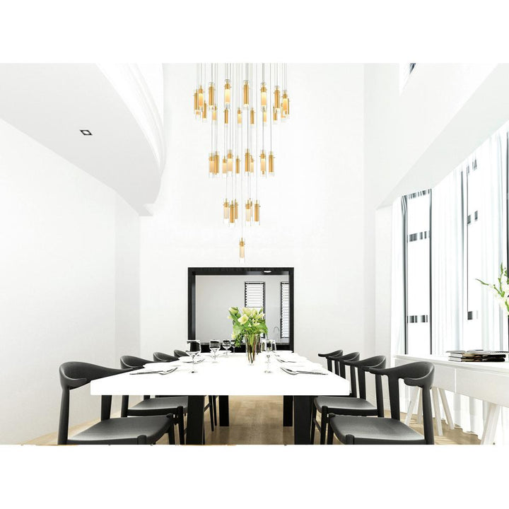 Olinda LED Integrated Satin Gold Chandelier