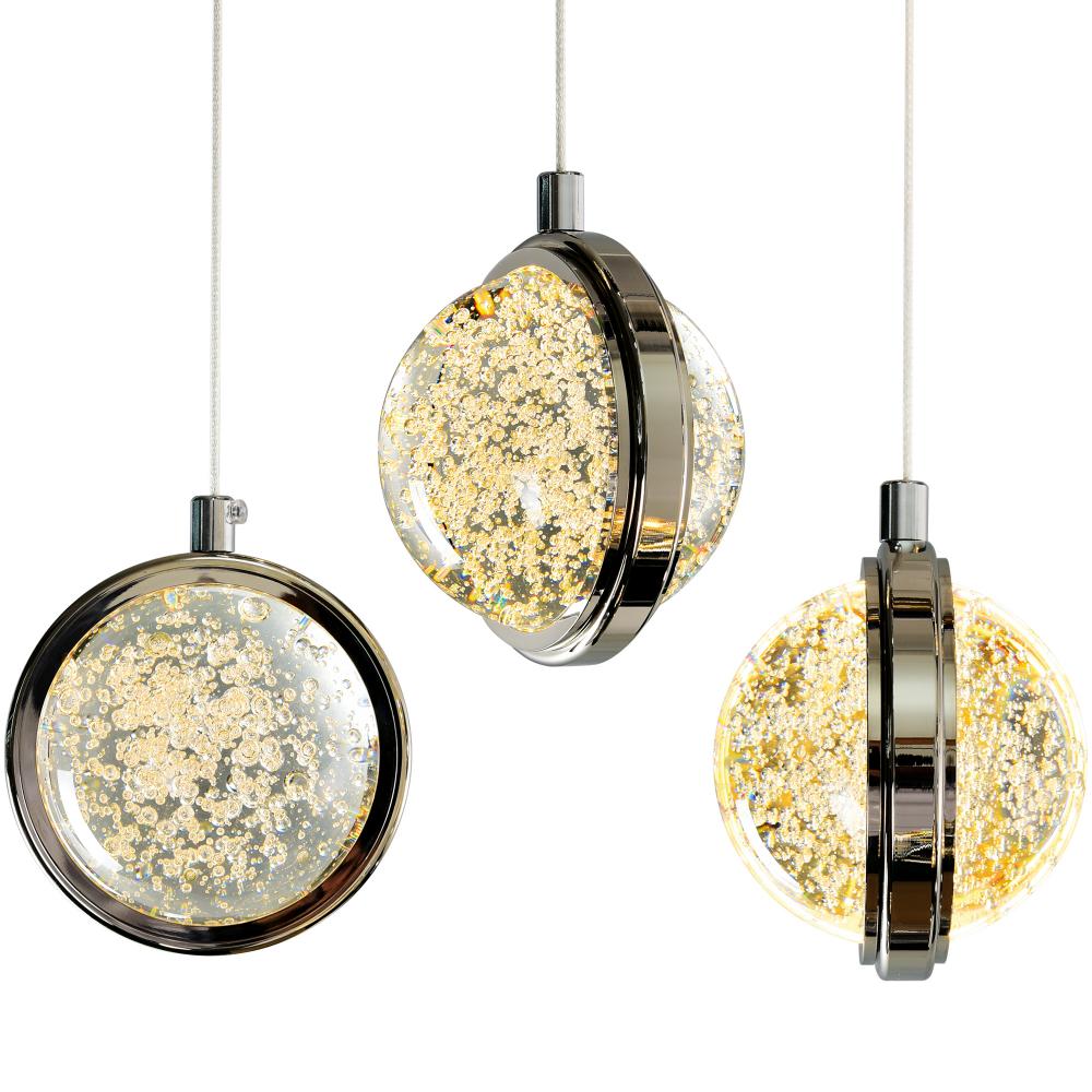 Salvador 32 in LED Integrated Polished Nickel Chandelier
