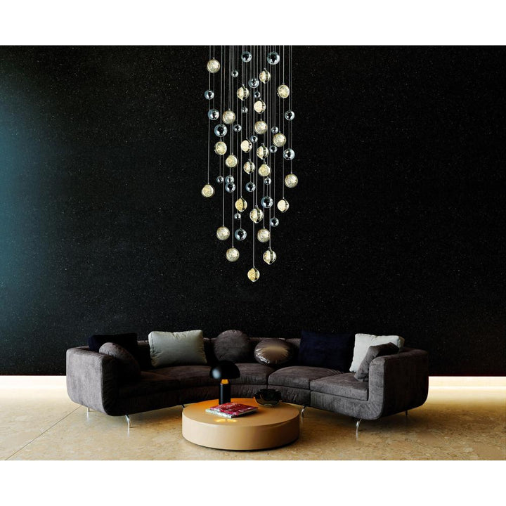 Salvador 32 in LED Integrated Polished Nickel Chandelier