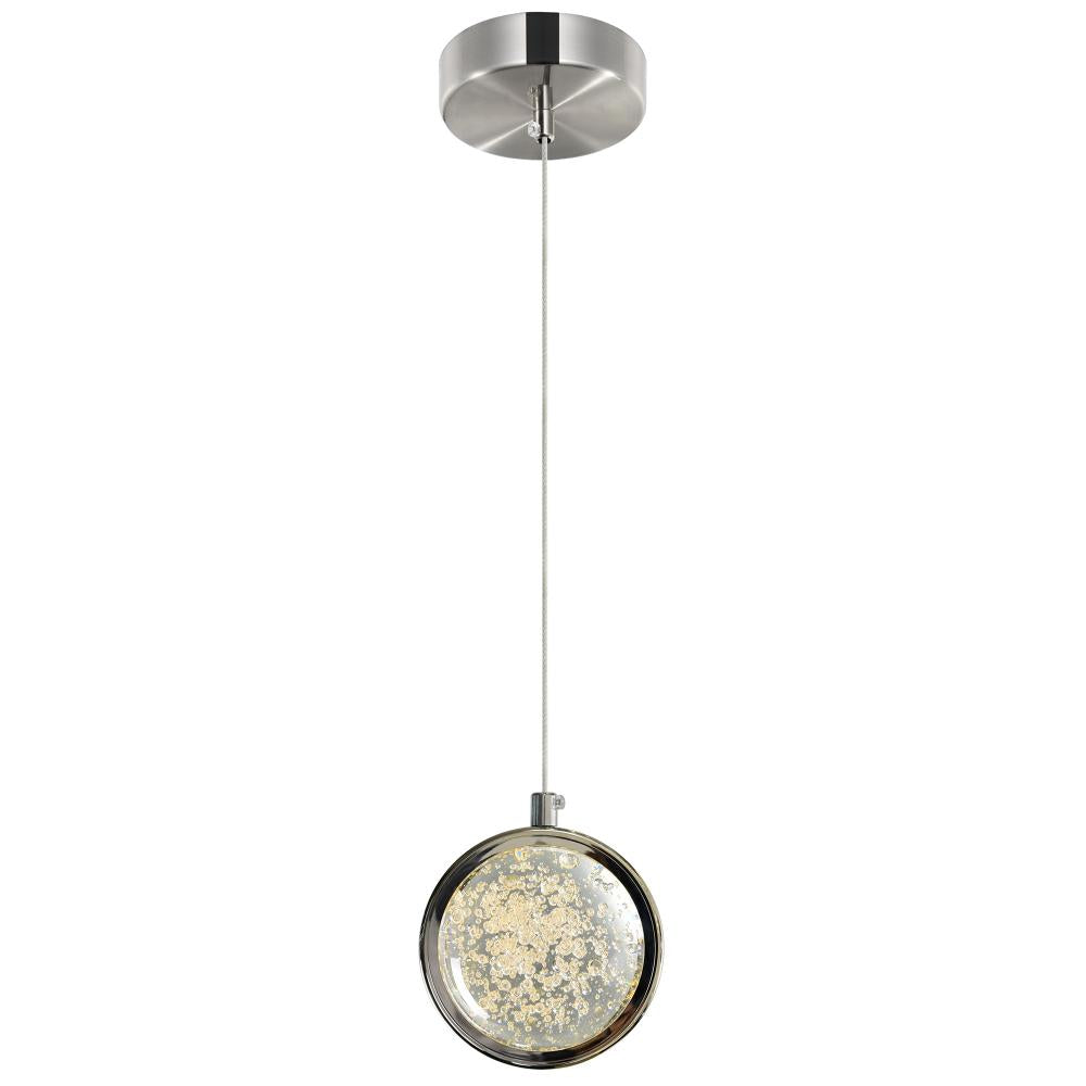 Salvador 4 in LED Integrated Polished Nickel Pendant