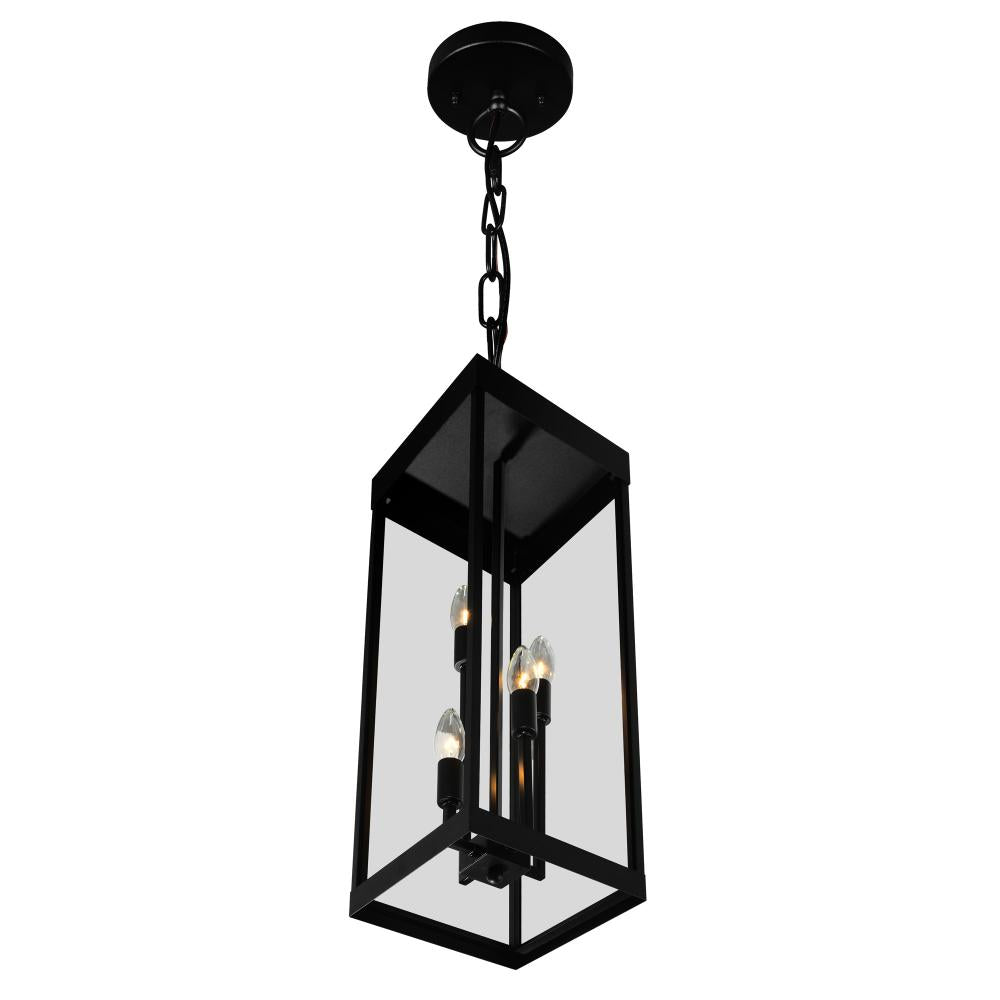 Windsor 4 Light Black Outdoor Ceiling Light