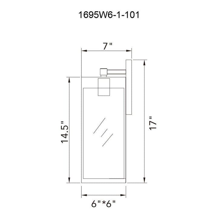 Windsor 1 Light Black Outdoor Wall Light