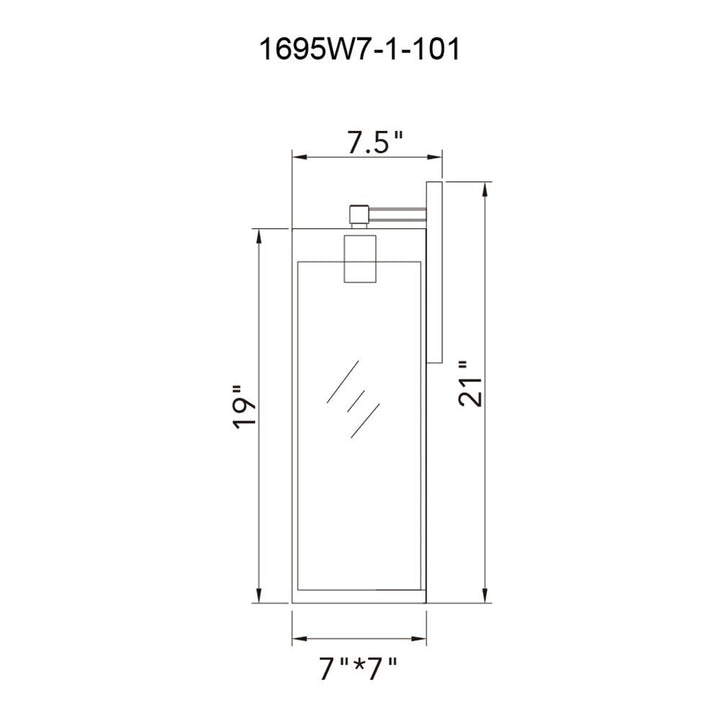 Windsor 1 Light Black Outdoor Wall Light
