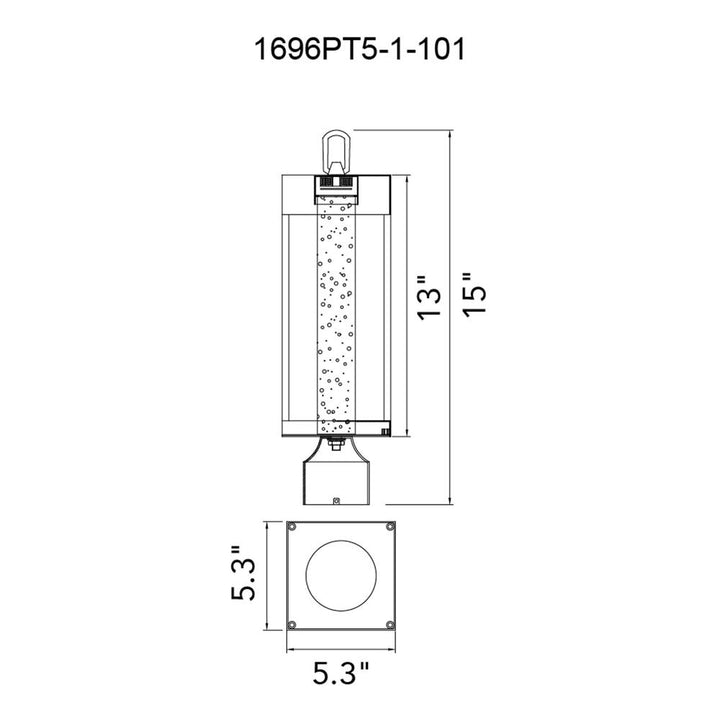 Rochester LED Integrated Black Outdoor Lantern Head