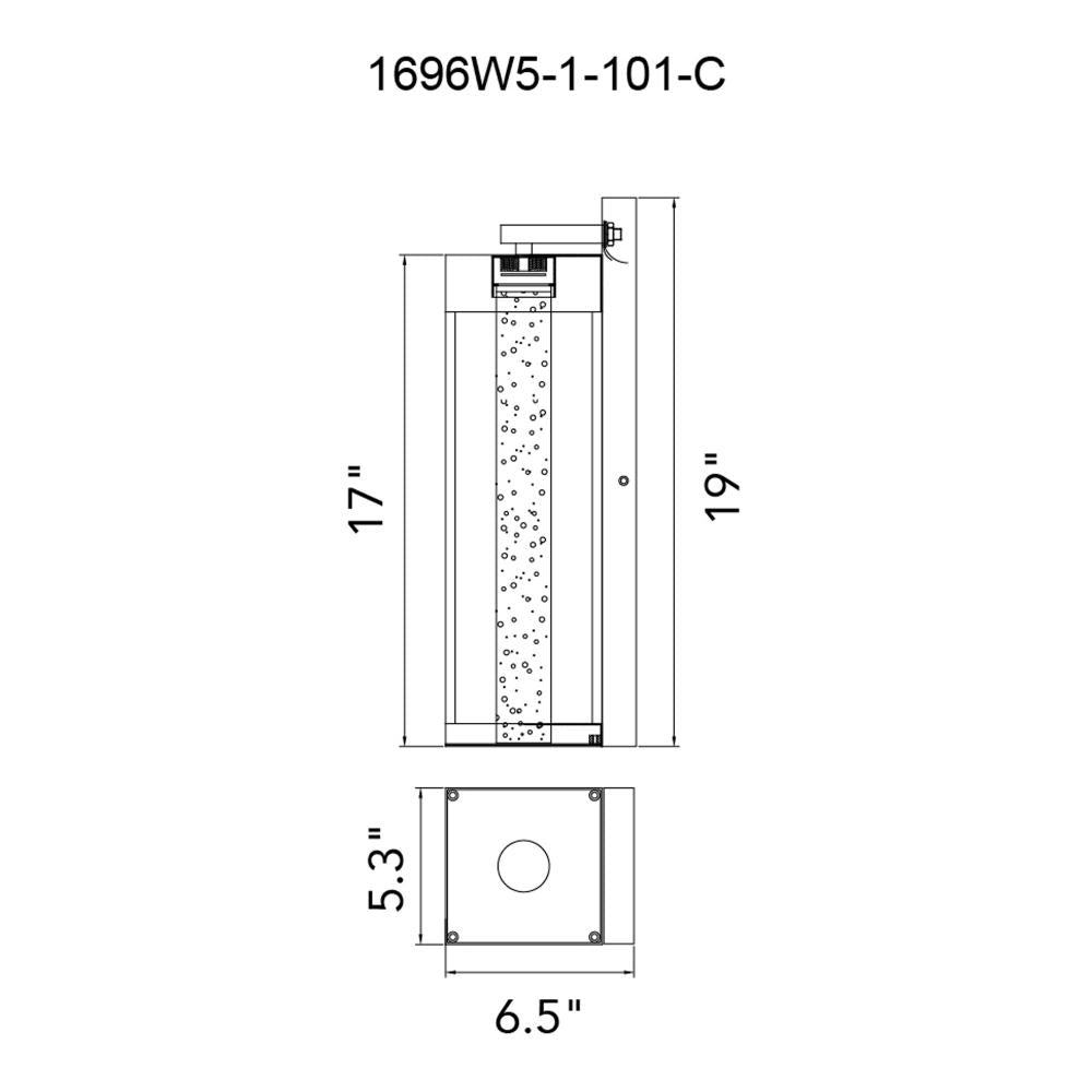 Rochester LED Integrated Black Outdoor Wall Light