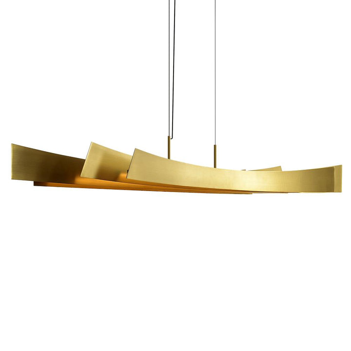 Candora Integrated LED Brass Island/Pool Table Light