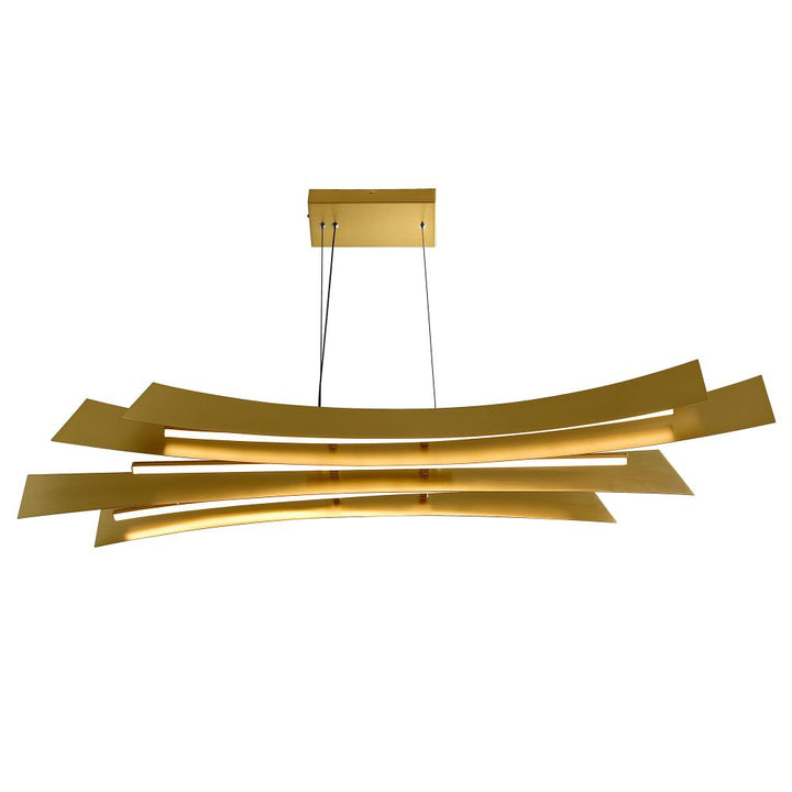 Candora Integrated LED Brass Island/Pool Table Light
