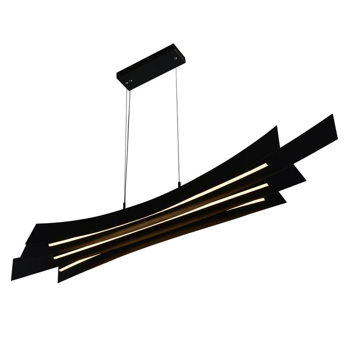 Candora Integrated LED Black Island/Pool Table Light