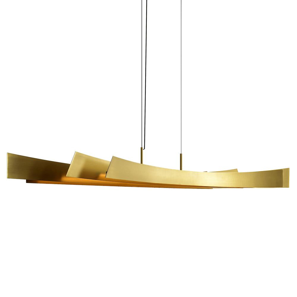 Candora Integrated LED Brass Island/Pool Table Light