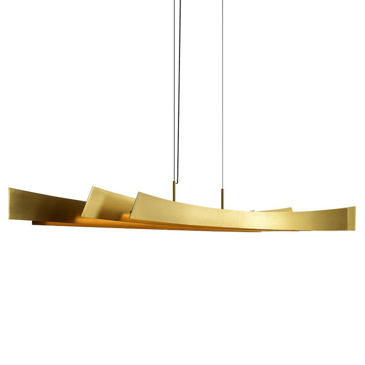 Candora Integrated LED Brass Island/Pool Table Light