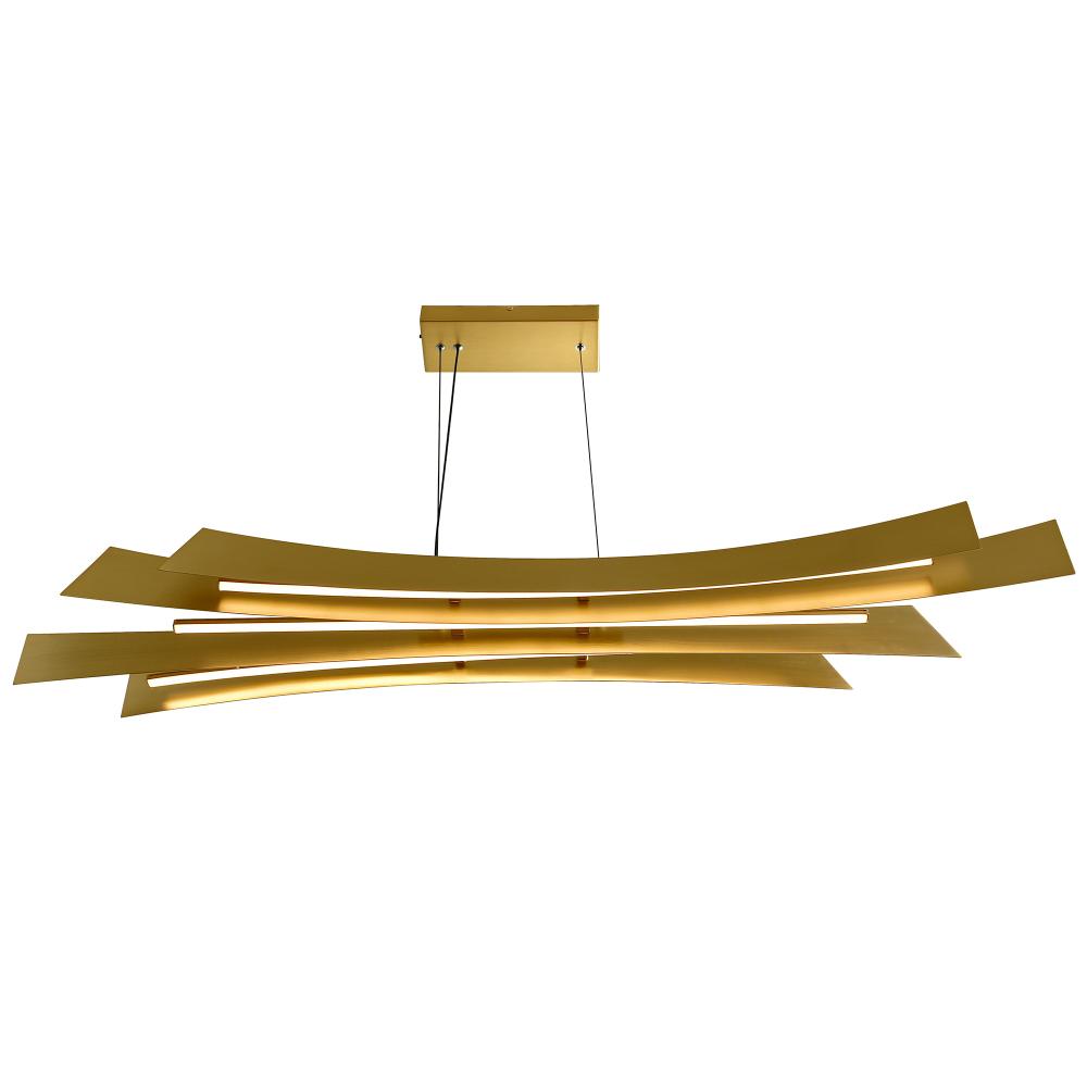 Candora Integrated LED Brass Island/Pool Table Light